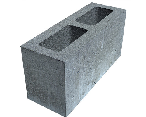 Блок пескобетонный стеновой 2-х пустотный 390x190x140