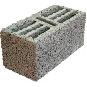 Блок пескобетонный стеновой Д 1450 4-х щелевые СКЦ-1ЛГ 390x188x190