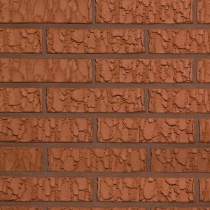 Кирпич облицовочный керамический Terca (Wienerberger) RED VULCANO рельефный щелевой 250х85х65