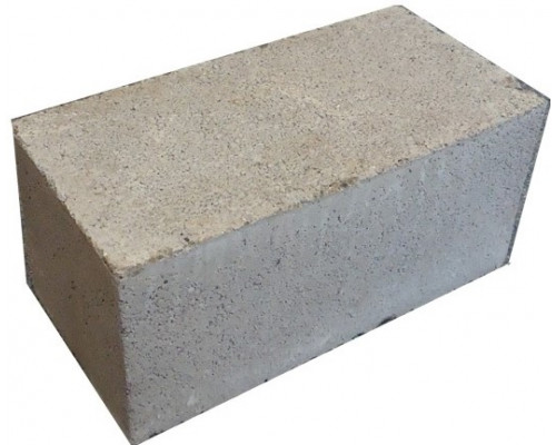 Блок пескобетонный стеновой Д 2280 полнотелый 390x190x188