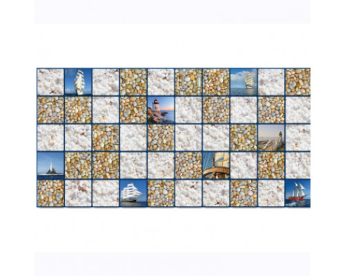 Панель ПВХ Мозаика 'Море' 955х480мм ФР-00001968
