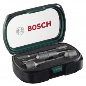Биты-насадки, BOSCH,6,7,8,10,12,13х50мм, набор 6 предметов, торцевые, магнитные, шестигран. / 2608