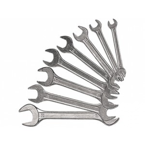 Набор ключей SPARTA рожковых, 6 х 32 мм, 12 шт., хромированные / 152945