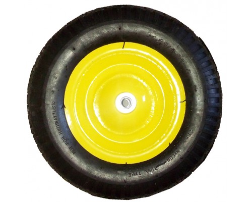 Колесо пневматическое HOGER, 4.00-8, D400мм, с подшипником D16мм, для тачки (1532211) / 1530416