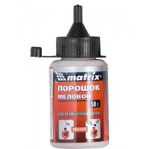 Порошок MATRIX меловой красный, 115 г, для разметочных шнуров / 84858