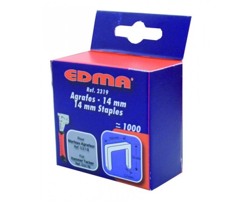 Скобы для ударного степлера EDMA Puncher 14мм (1000шт) 231955