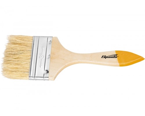 Кисть плоская Slim line 1,5 (38мм) натуральная щетина, деревянная ручка (824255) SPARTA