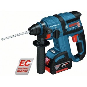 Перфоратор аккумуляторный BOSCH GBH 18 V-EC, SDS-PLUS, Li-Ion 2 х 4 Ач, 1.7 Дж / 0611904002