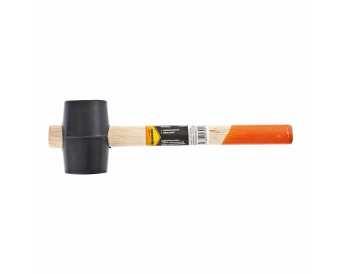 Киянка SPARTA 225гр, черная резина, обратная деревянная ручка /111305 (12/60)