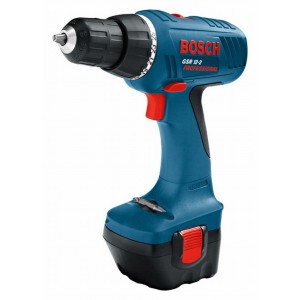 Дрель-шуруповерт аккумуляторная BOSCH GSR 12-2, NiCd 12 В, 2 х 1.5Ач, БЗП / 0601918J21