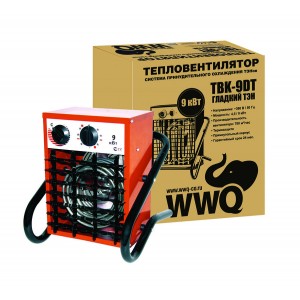 Тепловентилятор промышленный WWQ TBK-9DT, 4,5/9,0кВт, 380В 50гц, гладкий тен, 780 м3/ч