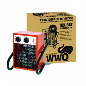 Тепловентилятор промышленный WWQ TBK-9RT, 4,5/9,0кВт, 380В 50гц, оребреный тен, 780 м3/ч