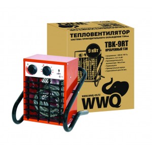 Тепловентилятор промышленный WWQ TBK-9RT, 4,5/9,0кВт, 380В 50гц, оребреный тен, 780 м3/ч