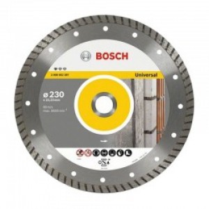 Диск алмазныйBOSCH UNIVERSALотрезной TURBO сух рез230 х 2,5 х 22 /2608602397
