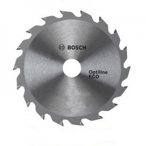 ДИСК ПИЛЬНЫЙ ПО ДЕРЕВУ, D160мм х 20/16мм, 18Т, OPTIMLINE ECO, BOSCH 2608641785