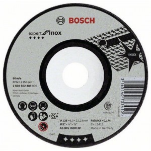 Круг зачистной BOSCH по нерж. металлу EXPERT FOR INOX 230x6,0x22мм / 2608600541