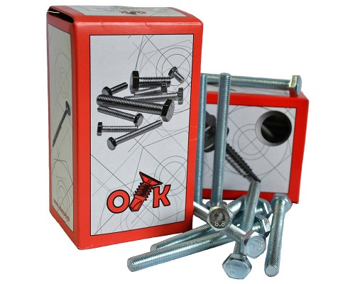 Болт DIN 933 10 x80 оцинкованный с полной резьбой БОКС 50 шт оТк