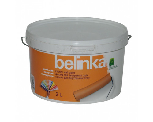Краска для стен и потолков 'BELINKA B1' белая, моющаяся 2 л. (6 шт./уп.) /45907