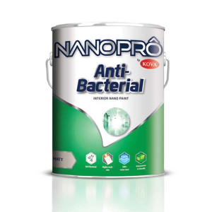 Краска интерьерная 'KOVA' NANOPRO ANTI-BACTERIA матовая, белая, под коллеровку, 18 л.
