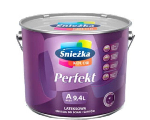 Краска для стен и потолков 'SNIEZKA PERFEKT' 2,7 л. латексная (База C) /Sniezka/