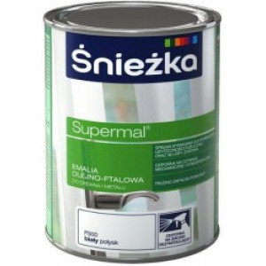 Эмаль зеленая светлая 0,8 л. 'SUPERMAL' универсальная, масляно-фталевая (8 шт/уп.) 'Sniezka' /Польша/