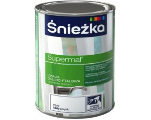 Эмаль зеленая 0,8 л. 'SUPERMAL' универсальная, масляно-фталевая (8 шт/уп.) 'Sniezka' /Польша/