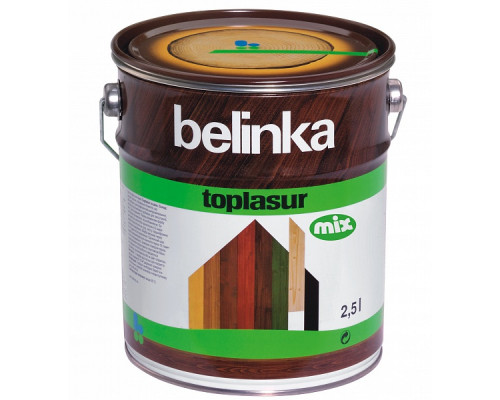 Лазурное покрытие для защиты древесины 'BELINKA TOPLASUR MIX' 1 л. (6шт/уп.)/ 51260
