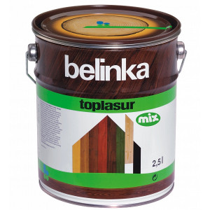 Лазурное покрытие для защиты древесины 'BELINKA TOPLASUR MIX' 2,5л. (4 шт./уп.) /51360