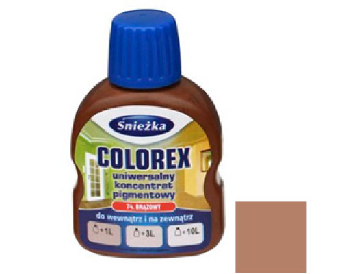 Краситель универсальный 'COLOREX' коричневый (74)0,1л (20шт/уп) 'Sniezka'