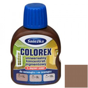 Краситель универсальный 'COLOREX' темно-коричневый (75)0,1л (20шт/уп) 'Sniezka'