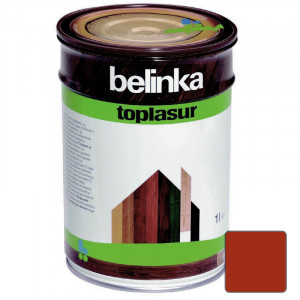Лазурное покрытие для защиты древесины 'BELINKA TOPLASUR' Тик (№17) 1л. (6 шт./уп.) /51217