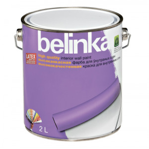 Краска для стен и потолков 'BELINKA LATEX B1' белая, матовая 2 л. (6 шт./уп.) /45911