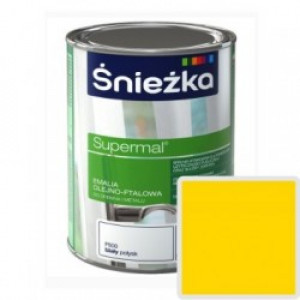 Эмаль желтая 0,8 л. 'SUPERMAL' универсальная масляно-фталевая (8 шт/уп.) 'Sniezka' /Польша/