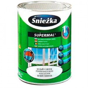 Эмаль голубая тёмная 0,8 л. 'SUPERMAL' универсальная, масляно-фталевая, алкидная (8 шт/уп.) 'Sniezka'/Польша/