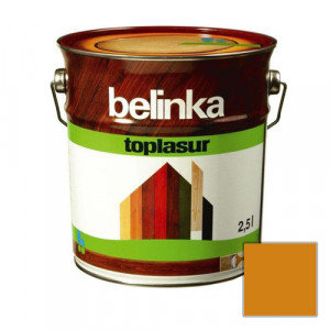 Лазурное покрытие для защиты древесины 'BELINKA TOPLASUR' Дуб (№15) 2,5л. (4 шт./уп.) /51365