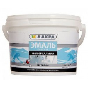 Эмаль акрил универсальная бел мат 2,5кг Л-С