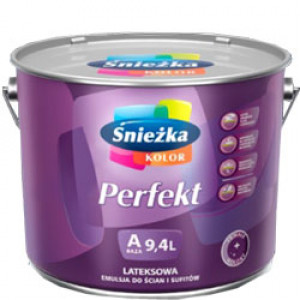 Краска для стен и потолков 'SNIEZKA PERFEKT' 9 л. латексная (База C) /Sniezka/