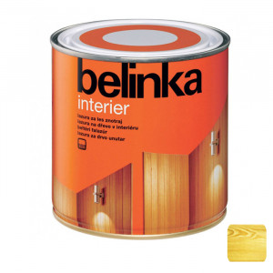 Лазурное покрытие для защиты древесины 'BELINKA INTERIER' горчично-желтый /№63/ 0,75л. для внутренних работ (6 шт./уп.) /Словения/30363