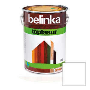 Лазурное покрытие для защиты древесины 'BELINKA TOPLASUR' Белая (№11).10л. /51511