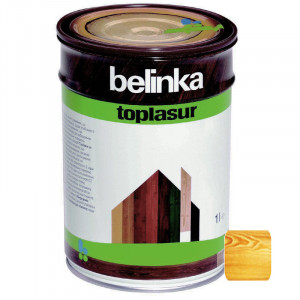 Лазурное покрытие для защиты древесины 'BELINKA TOPLASUR' Пиния (№25) 1л. (6 шт./уп.) /51225