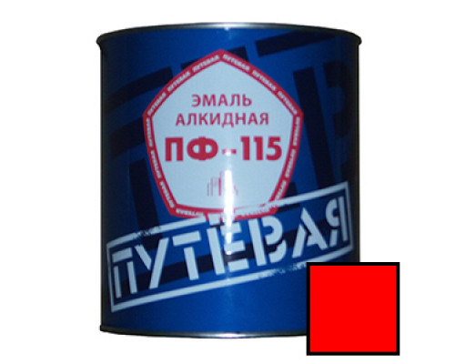 Эмаль красная 2,7 кг. ПФ-115 'ПУТЕВАЯ' (6 шт/уп.)