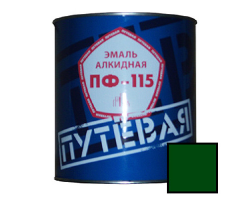 Эмаль зеленая 2,7 кг. ПФ-115 'ПУТЕВАЯ' (6 шт/уп.)