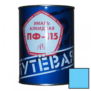 Эмаль голубая 0,9 кг. ПФ-115 'ПУТЕВАЯ' (14 шт/уп.)
