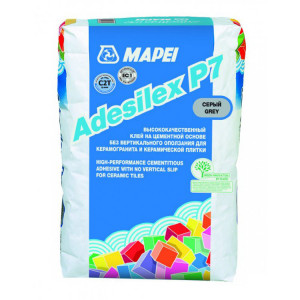 Mapei Adesilex P7 (серый) цементный клей для плитки (3-6 мм) 25 кг