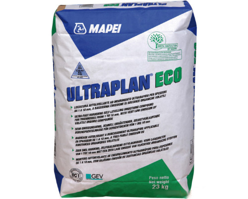 Mapei Ultraplan Eco (серый) cамовыравнивающийся быстросхватыющийся состав 23 кг