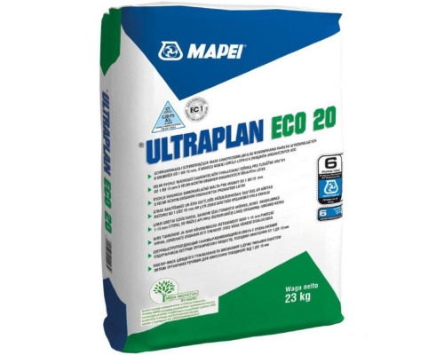 Mapei ULTRAPLAN ECO 20 (серый) самовыравнивающаяся шпатлевка для пола 23 кг