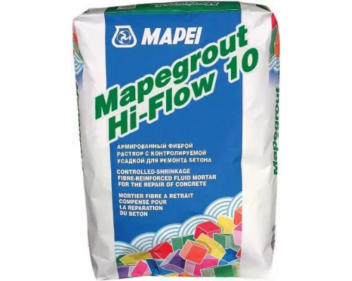 Mapei Mapegrout hi-flow 10 ремонтный состав для бетона (от 40 до 100 мм, не менее 60 МПа) 25 кг