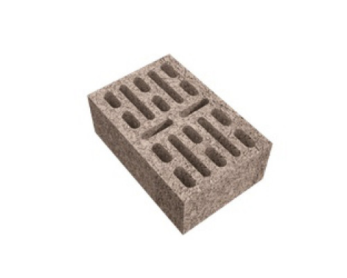 Блок керамзито-бетонный18-щелевой 380*250*140 м75/f50 (1152)
