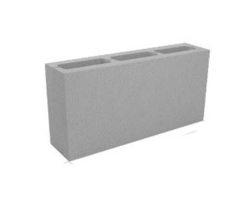 Блок керамзто-бетонный 3-ех щелевой 390*90*190мм. м50/f50