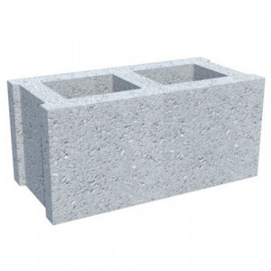 Блок бетонный2ух-пустотный 390*190*190 м100/f50